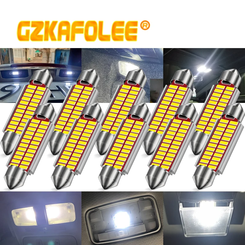 

10PCS C10W C5w No Error Signal Lamp Reading Light 31mm/36mm/39mm/41mm Canbus Car Automobiles Parts Accessories 4014 Led Chip LED