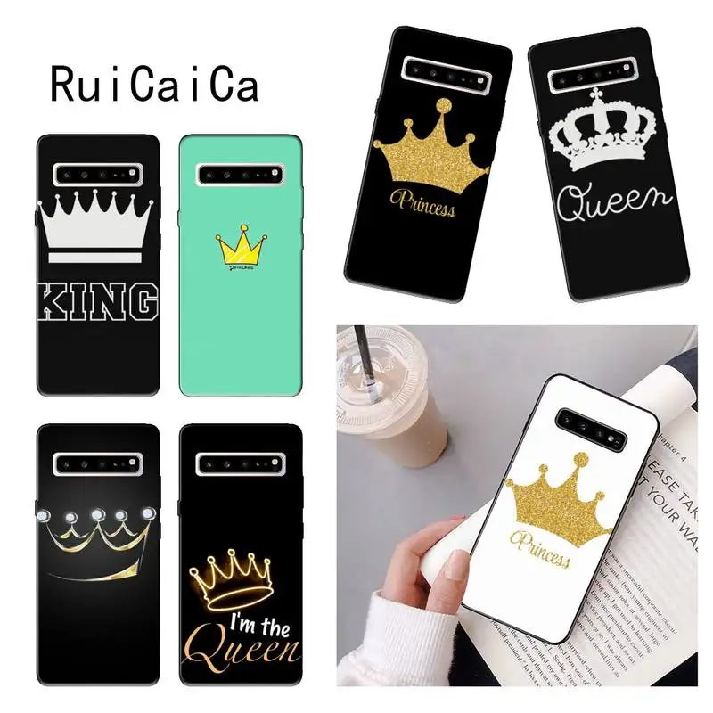 Роскошный чехол для телефона RuiCaiCa Boss Girl Lady Queen King Samsung GALAXY S6 Edge S7 S8 S9 plus s20 s10 ultra
