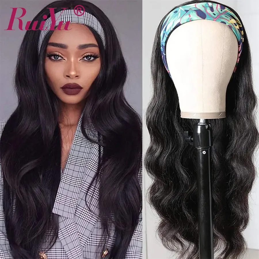 

RUIYU Body Wave Headband Wigs For Black Women Human Hair Wigs Remy Hair No Glue Headband Wig Human Hair Easiest For Beginners