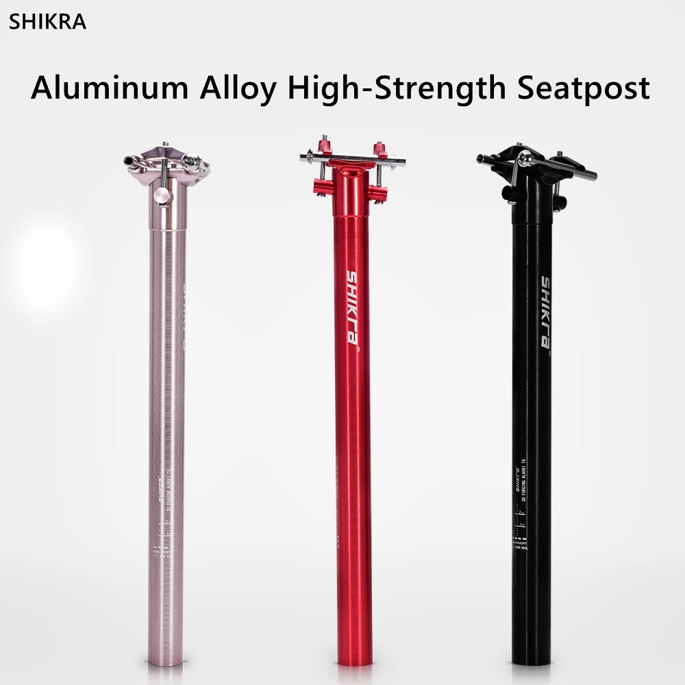 

2021 SHIKRA Bike Seatpost 3D Aluminum Alloy High Strength MTB Road Bicycle Seat Post Tube Mountain Bike Part 27.2/31.6mm 400mm
