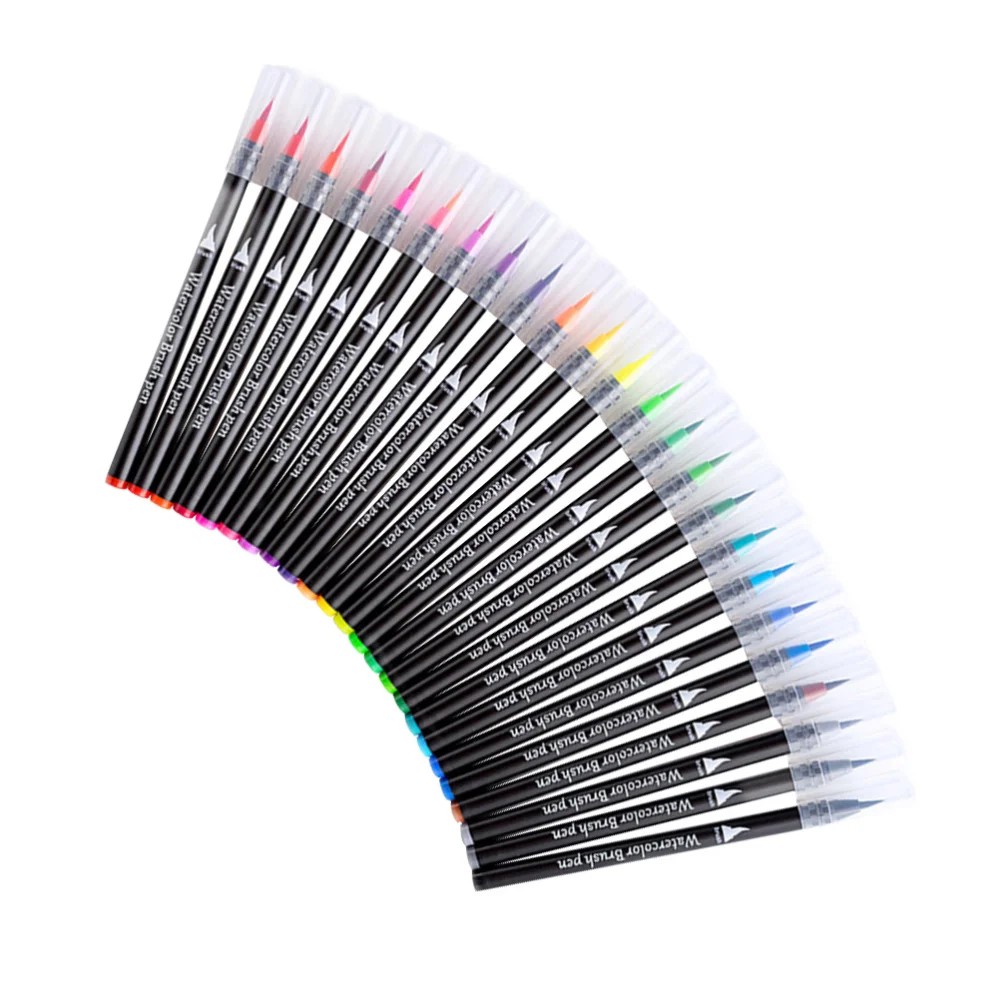 

1 Set Watercolor Brush Pens Line Drawing Pens Watercolor Pens with Blending Pen