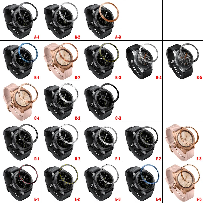

Bezel Ring Adhesive Cover Anti Scratch Metal for Samsung Galaxy Watch 42mm ND998