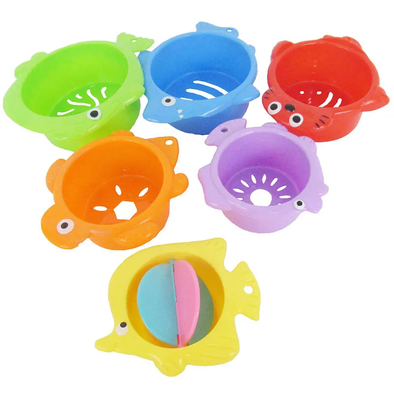 Горячая Распродажа 6 шт. детские купальные игрушки прочные Игрушки для ванны
