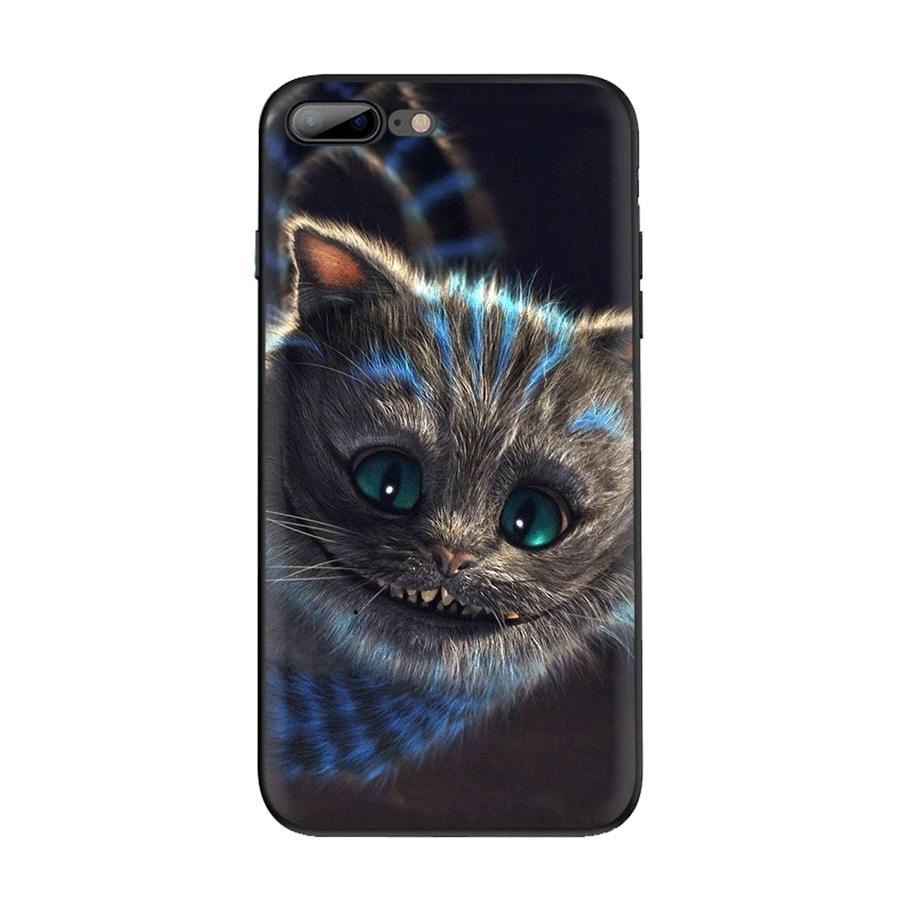 Чехол для мобильного телефона TPU iPhone 11 Pro X XR XS Max 7 8 6 6s Plus SE 5 5S чехол Чеширский кот |