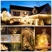 led solar light outdoor waterproof fairy garland string lights christmas party garden solar lamp decoration 122232