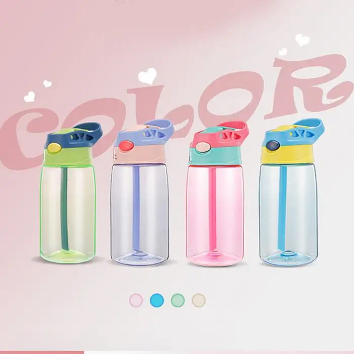 Горячая Распродажа 480 мл пластиковые спортивные бутылки для воды в соломе