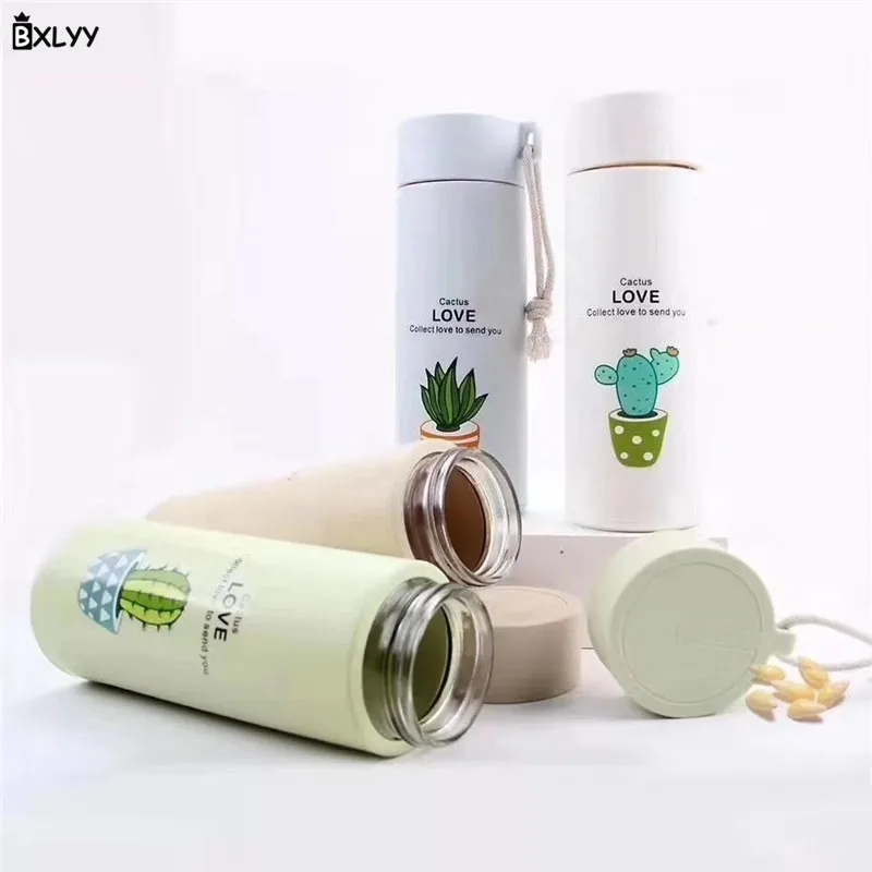 BXLYY модная двойная капельница стеклянная чашка Подарочный чайник Студенческая пара бутылка для воды кухонные аксессуары Рождество Halloween.75z
