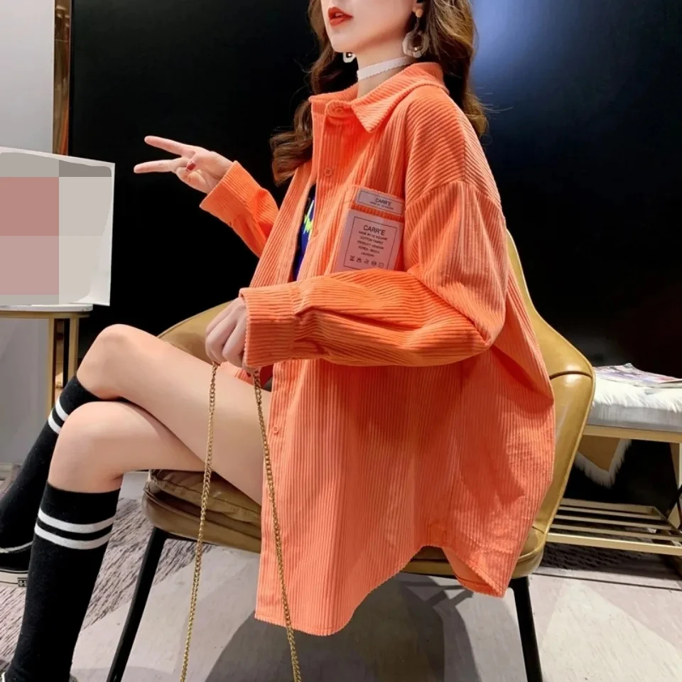 

Wicked velvet shirt jacket female spring autumn loose retro chic long-sleeved top blusas de mujer woman shirts blouses