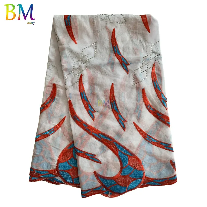 Новинка шифоновый шарф с вышивкой мусульманский хиджаб для мусульманских женщин