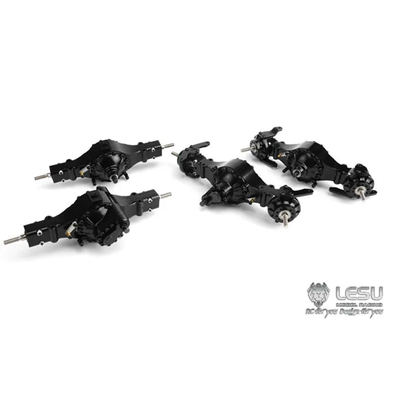 LESU металлический дифференциальный замок Передние Задние оси для RC TAMIYA 1/14