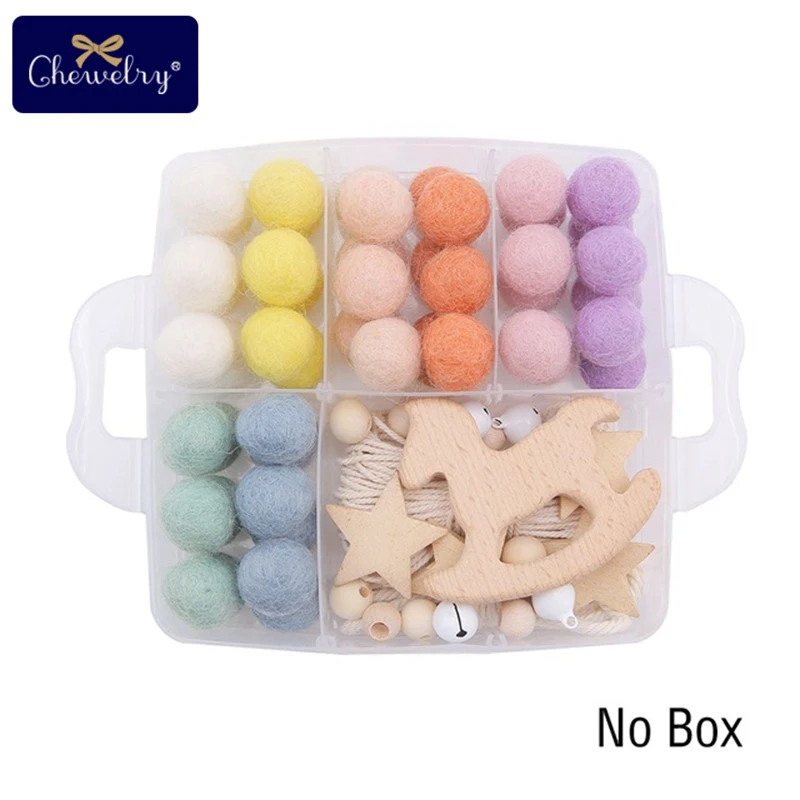 Candy Wool Set-1 1 набор, детский деревянный прорезыватель, бук, соска, цепь, подвеска, вязание крючком, бисер, сделай сам, браслеты для кормления, деревянное кольцо, BPA бесплатно, детские игрушки для прорезывания зубов - Цвет: Candy Wool Set-1