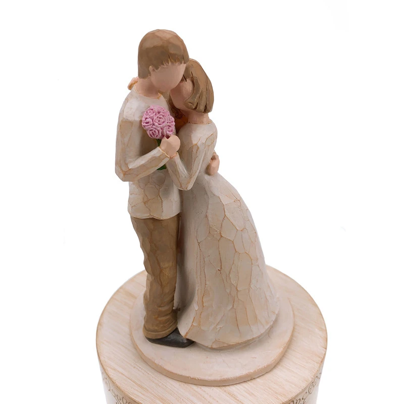 Новая Скандинавская каучуковая музыкальная шкатулка для влюбленных из дерева