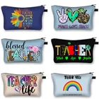 Учитель набор из цветов радуги макияж сумка Дошкольное Начальная школа старшей школы Выпускной Back To School День учителя, косметички, лучший подарок