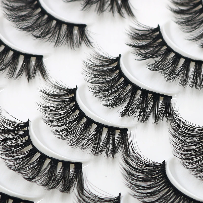 5/8/20 пар натуральные накладные Искусственные ресницы длинный макияж 3D норковые