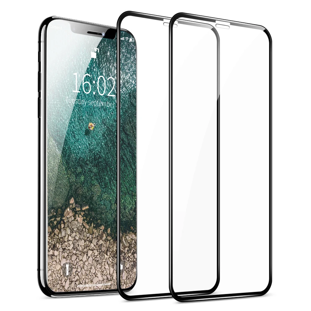 AFY 2 шт./лот закаленное стекло для iPhone 11 Pro стеклянная пленка MAX XR 9D полное покрытие