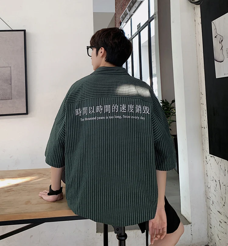 

Privathinker Men Solid Shirt Long Sleeve 2021 Man Korean Fashions Monday Embroidery Shirt Male Streetwear Spring Women Shirts