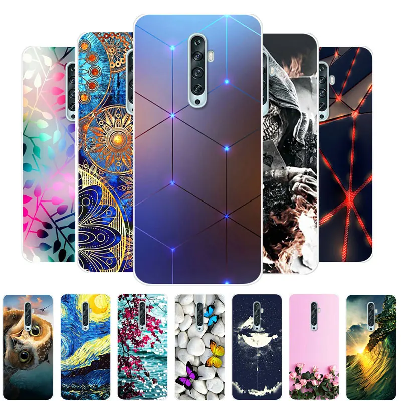 Чехол для OPPO Reno 2Z силиконовый чехол с рисунком мягкая задняя крышка из ТПУ Reno2 Z F 10X