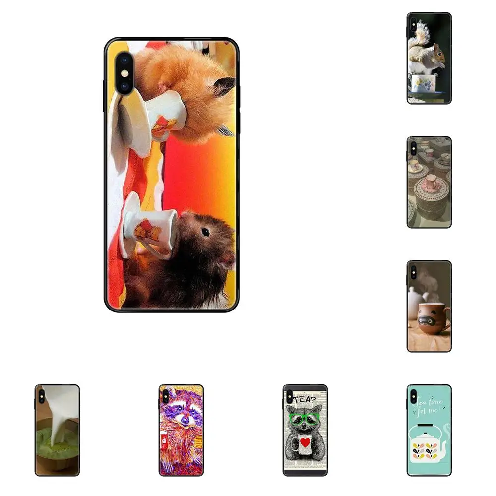 Новое поступление енотовый чай время ТПУ мобильный телефон для Xiaomi Mi Note A1 A2 A3 5 5s 6 8