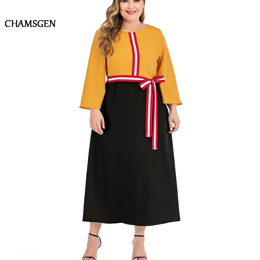 Женское платье с длинным рукавом круглым вырезом и лепестками|Женские платья| |