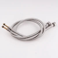 1 pair g12 304 stainless steel braided tube washbasin faucet hot and cold water inlet hose high pressure hose faucet fittings