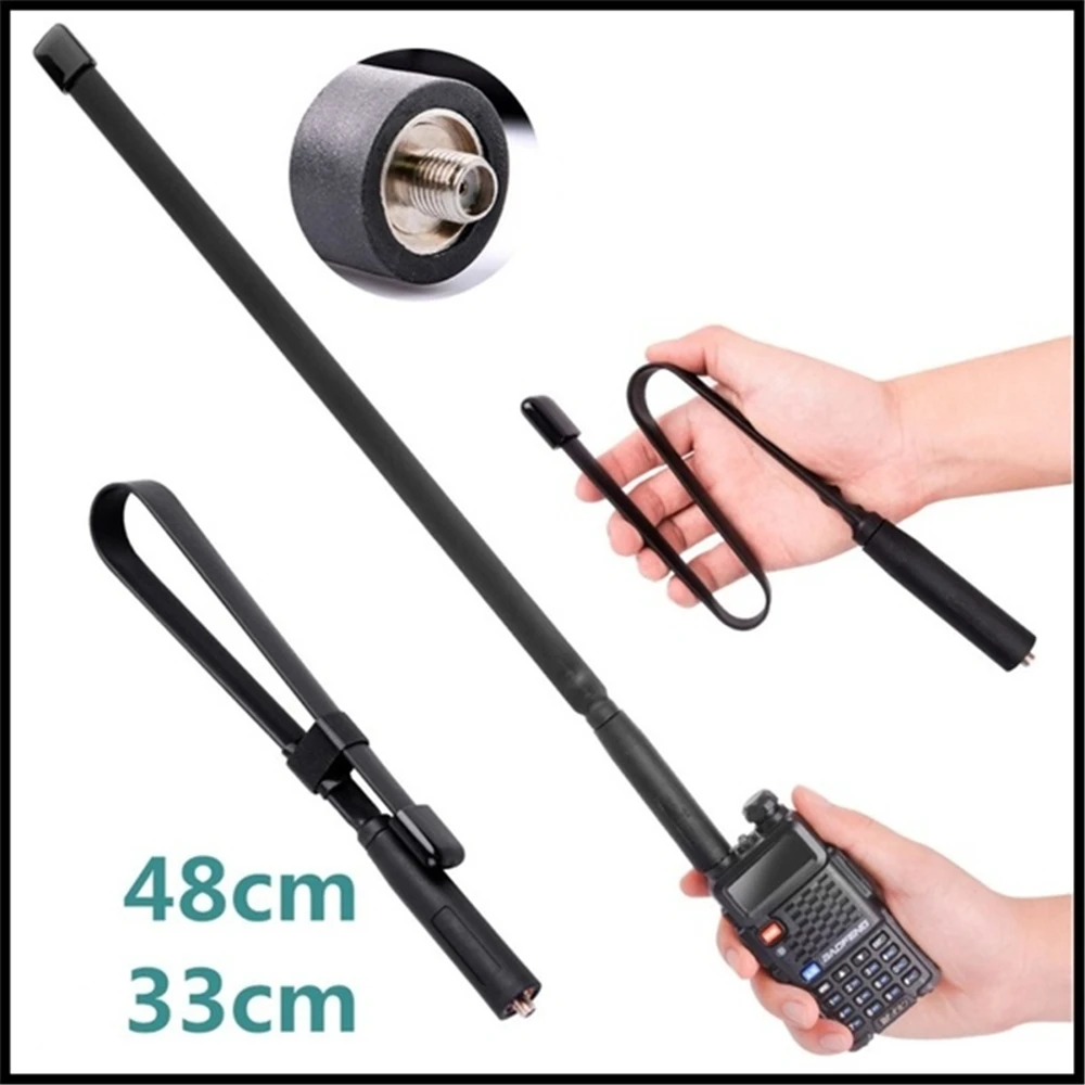 Тактическая антенна 2021 CS SMA-Female Dual Band VHF UHF Складная для боевой охоты рация Baofeng |