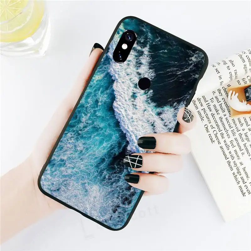 

Waves big sea landscape Phone Case black For Xiaomi Redmi mi note 7 8t 9 9t 9s 8 10 10t 11 pro lite K20 max 3