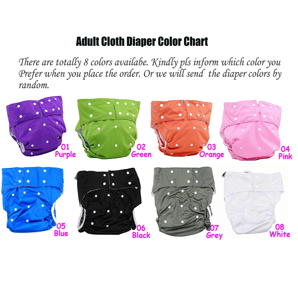 Teen Adult Reusable Cloth Diaper for Old People and Disabled Incontinence Pant Underwear Fit Waistline 19.7In to 41.3 Inch | Мать и