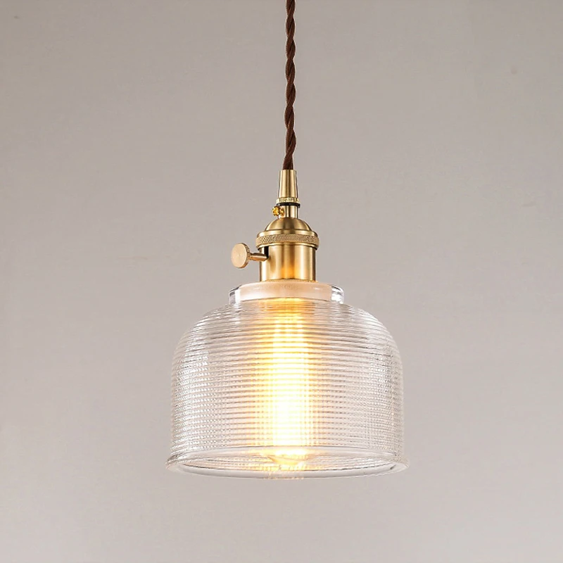 Подвесной светильник из скандинавского стекла с переключателем 5 цветов медный