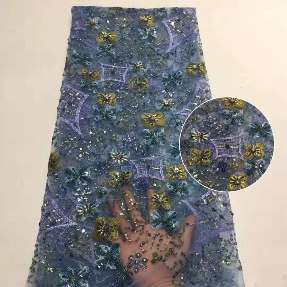 Роскошное кружевное платье с блестками в африканском стиле высококачественное