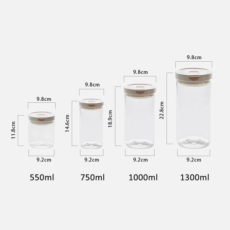 

Food Glass Storage Containers Kitchen Storage Container Box Candy Bottles Glass Tea Jars Sealed Cans with Lids Home Organize