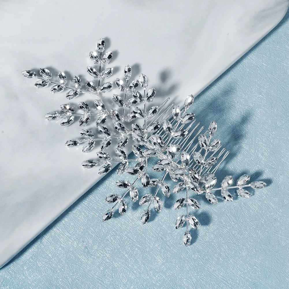 Европа и Америка роскошный стеклянный лошадиный глаз Стразы боковая расческа