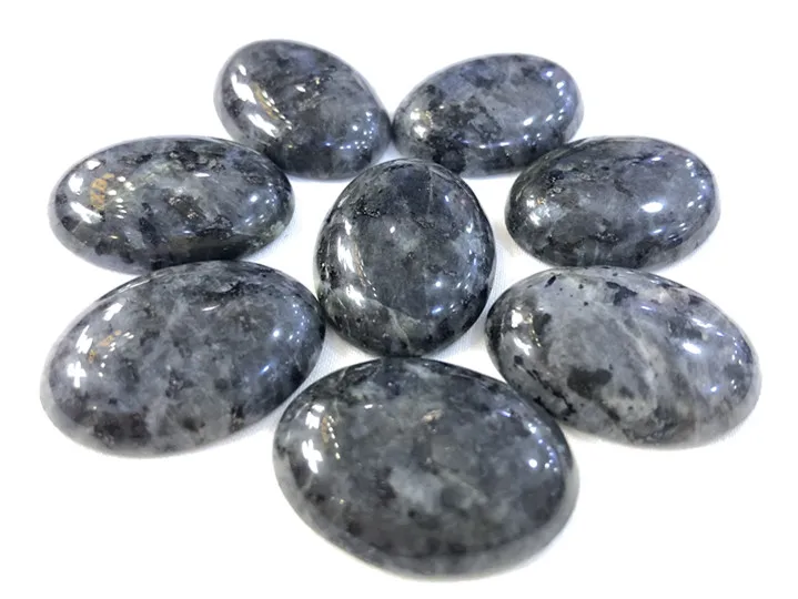 

13X18/22x30/30X40mm Natural black spectrolite cabochon Oval Shape Gemstone beads for Inlay Jewelry Making