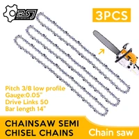 3pcs chainsaw semi chisel chains 38lp 0 05 for stihl ms170 ms171 ms180 ms181 electric saw