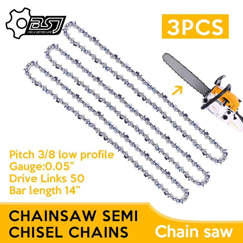 3 шт. цепная пила Semi Chisel цепи 3/8LP 0 05 для Stihl MS170 MS171 MS180 MS181 электрическая |