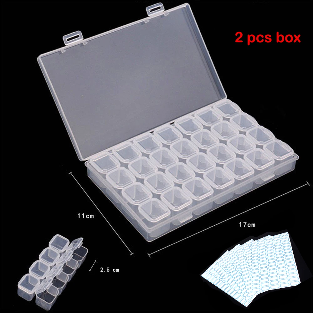 

2 упаковки, органайзер для хранения и вышивки, 28 отделений