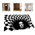 Ловушка для клоунов, визуальный ковер, напольный 3D коврик для гостиной, спальни, фотография клоуна, ужас, домашний ковер, нескользящий