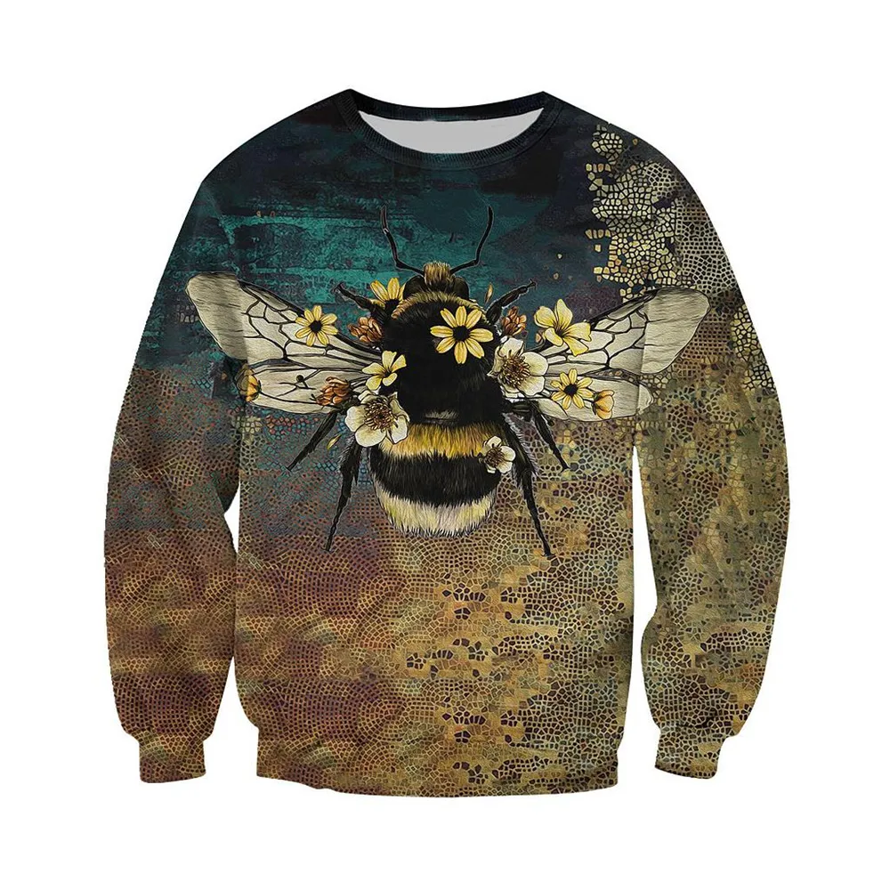 

Beautifull Bee Art 3D All Over Printed Sweatshirt New Fashion Autumn Hoodie Unisex Casual Zip Jackets