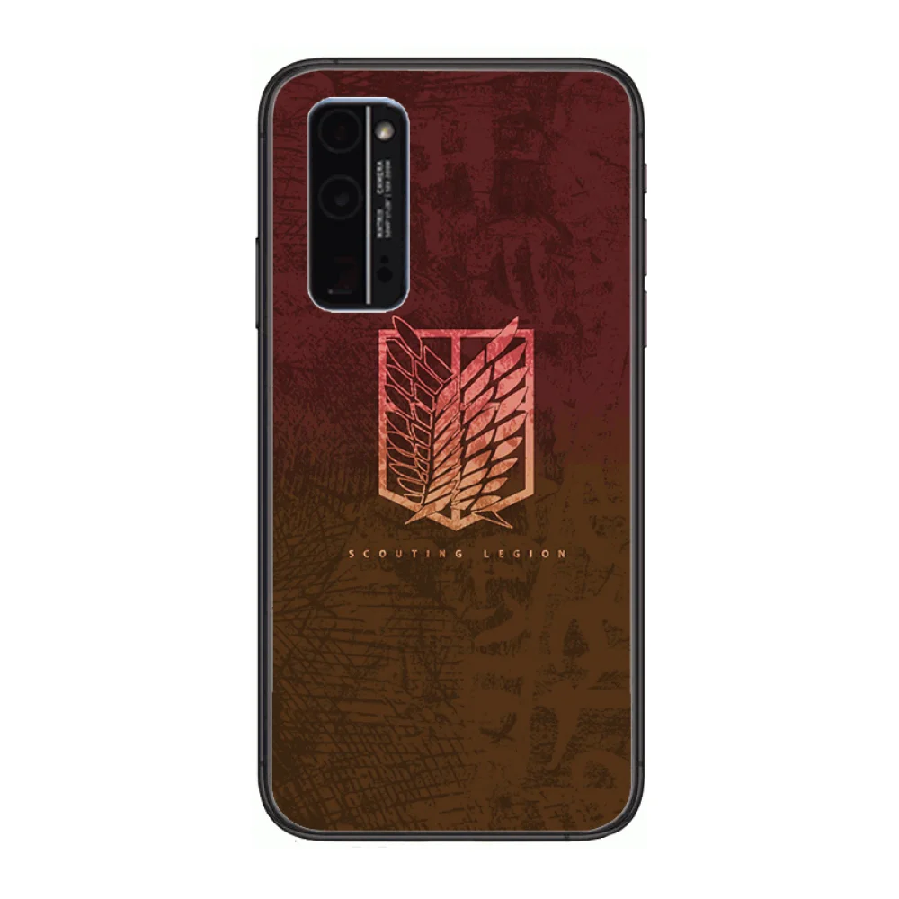 

Attack On Titan Phone Case Hull For Huawei Honor 8 9 10 20 30 A S Lite Pro 5g i Black Back Soft Cell Cover Pretty