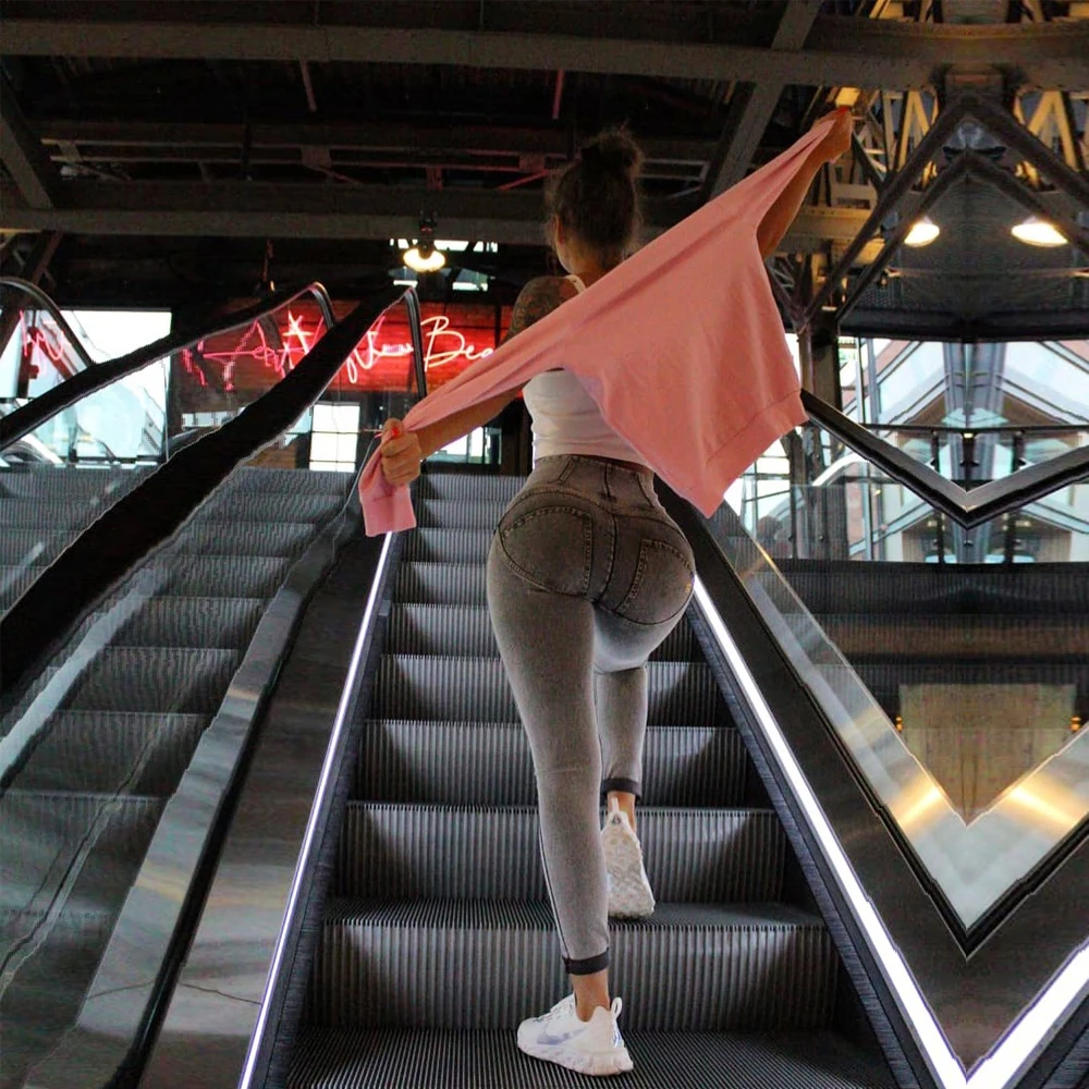 

Melody Women Gym Leggings Faux Denim Leggins High Waist Skinny Plus Size Slim Legging Anti Cellulite Scrunch Bum Leggings