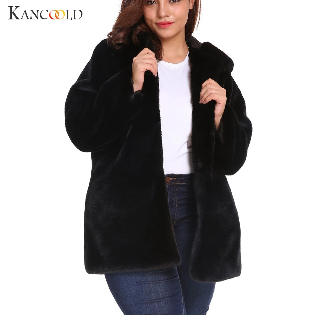 KANCOOLD пальто, зимняя теплая куртка большого размера, Короткая Повседневная Верхняя одежда из искусственного меха с капюшоном, парка, модные новые пальто и куртки для женщин 2019AUG20