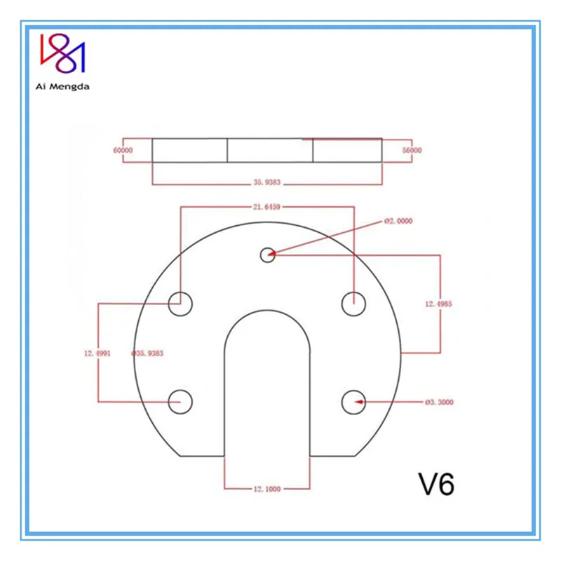 2 шт. V5 V6 алюминиевая пластина крепления u-образный для Hotend J-head Горячий Конец части 3D принтеры запчасти алюминиевые аксессуары u-образный кронштейн