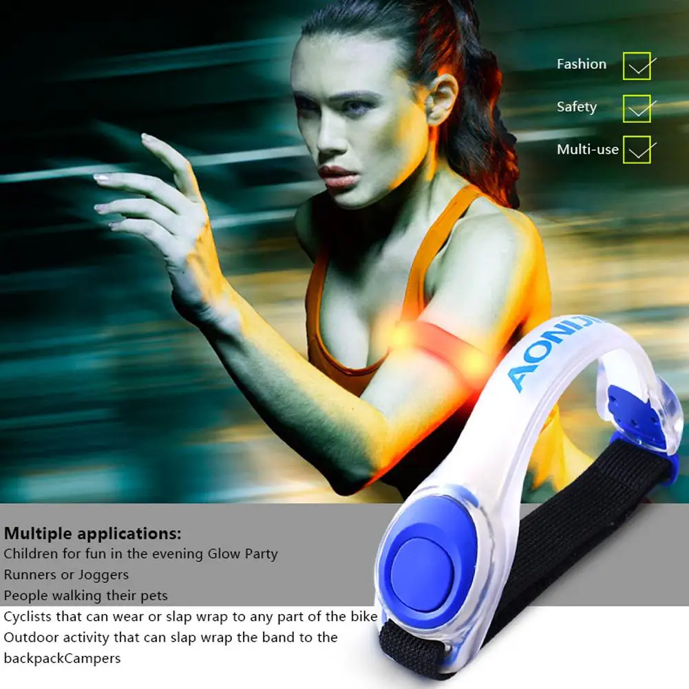 Светодиодный светильник для ночной пробежки светоотражающий браслет бегуна
