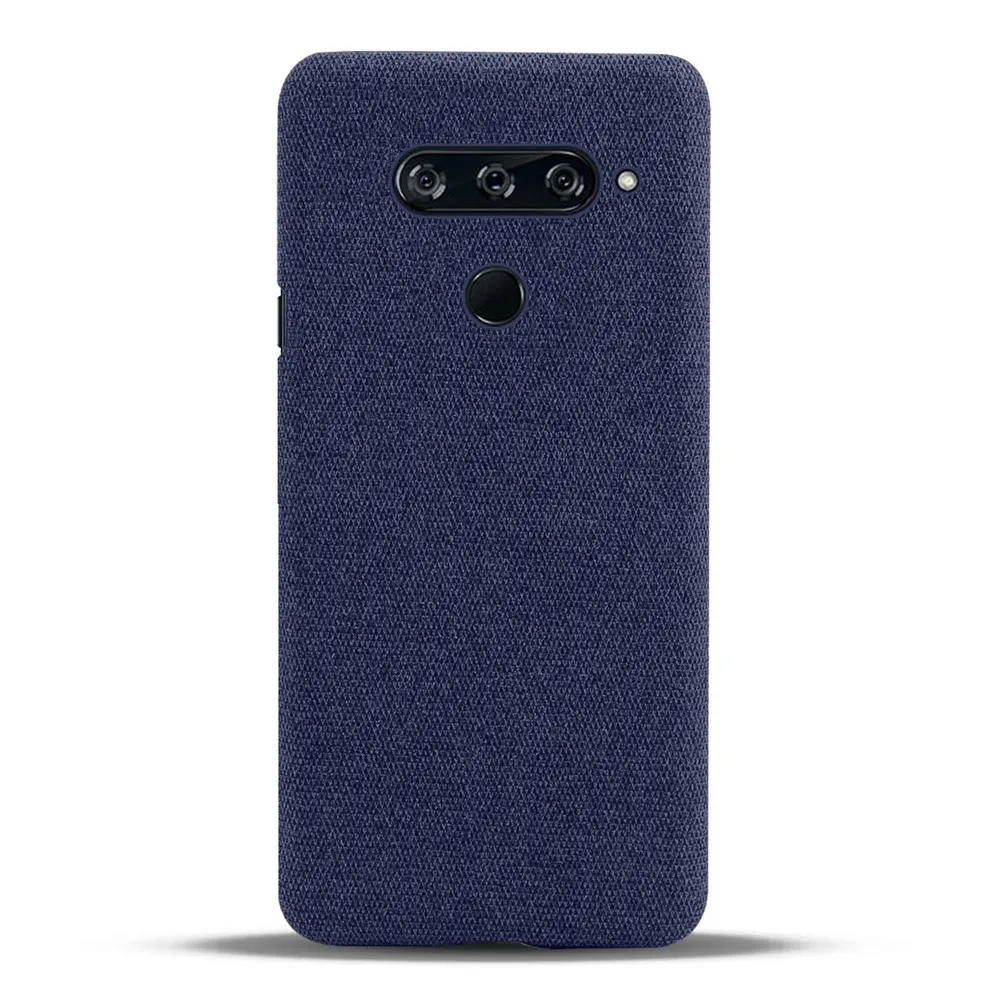 

Luxury Febric Cloth Cases For LG V40 ThinQ Case Slim Retro Cloth Hard Cover For LG V40 V40ThinQ V405, LM-V405, LM-V409N Coque