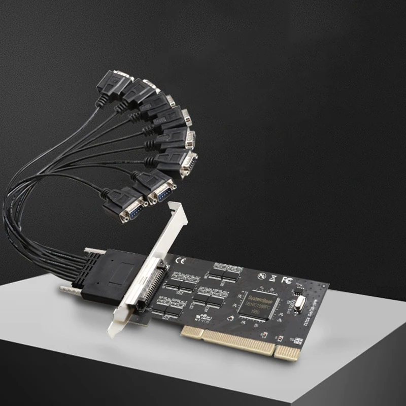 8 портов PCI Express RS 232 Серийный адаптер удлинитель COM DB9 контроллер с портовым