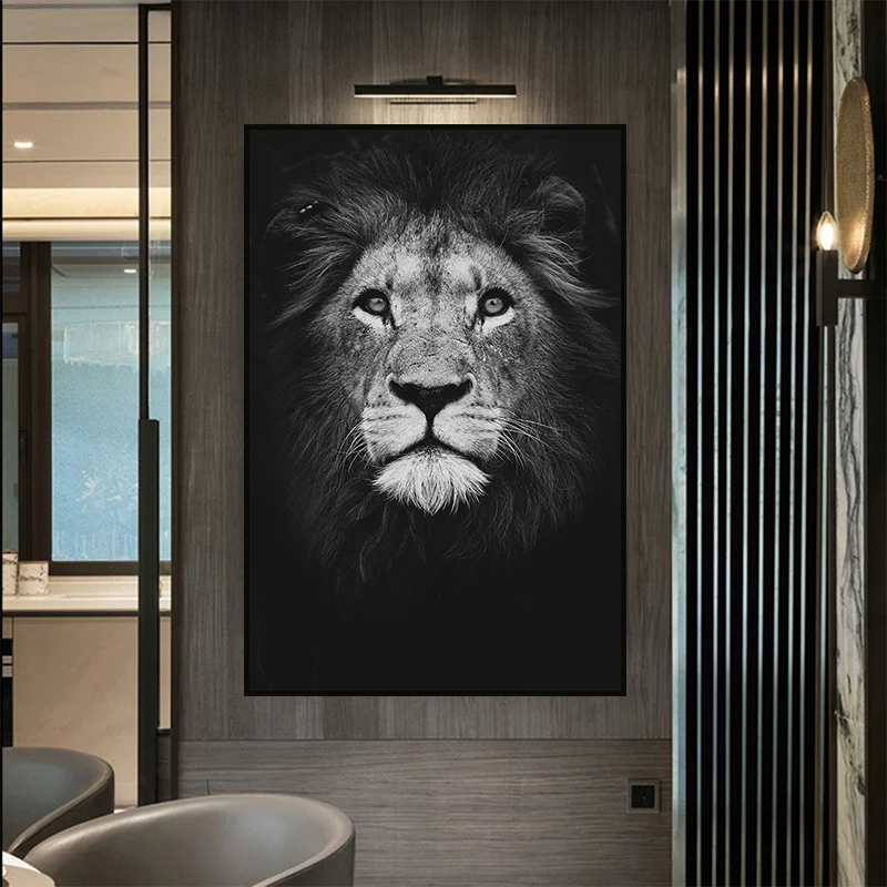 

Nordic African Lion Canvas Painting Animal Lion Posters and Prints Modern Wall Art Picture Living Room Cuadros Decor Home Decor