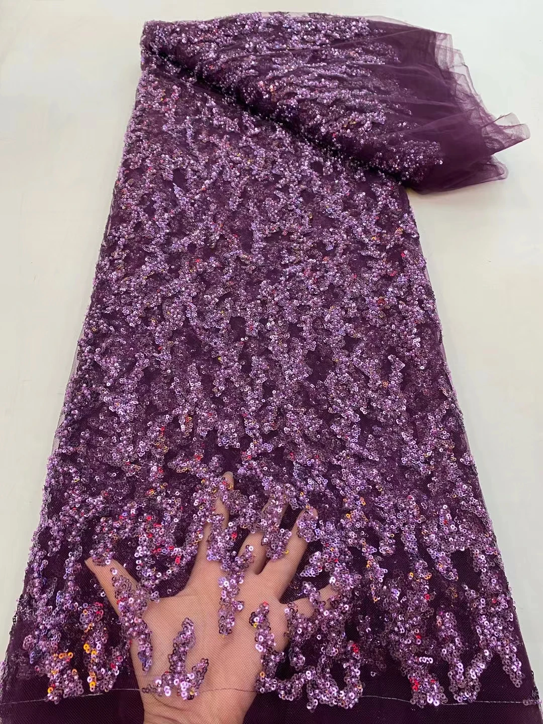 

good quality beaded net tulle lace fabric 5yards ebmroidered mesh lace for lady party dress beautiful lace JIA6291