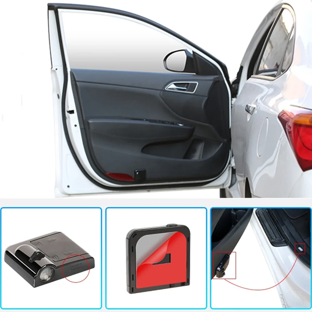 2 светодиодный ные ламсветильник для проектора логотипа двери автомобиля Suzuki SX4