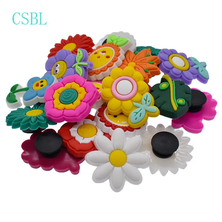 

Flower Hole Shoes Shoe Ornament PVC Soft Rubber Shoe Buckle Eva Sandals Top Decoration Accessories Cute Cartoon Kids shoes