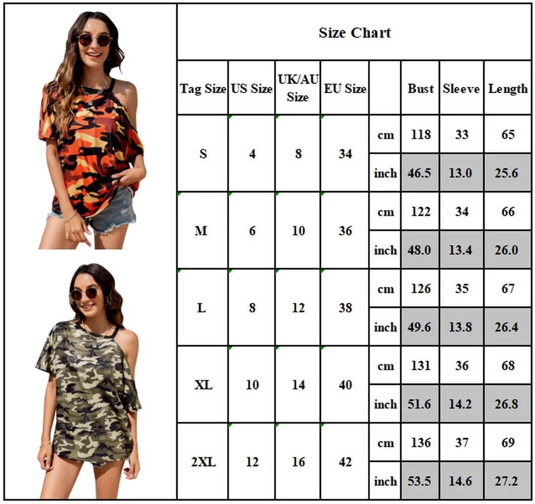 

Womens Camouflage Casual Short Sleeve Tee Shirt Ladies Summer Loose Blouse Tops