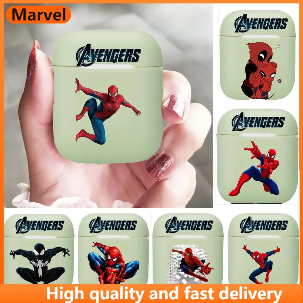 

Spider-Man Marvel Soft Silicone Cases For Apple Airpods 1/2 Protective Case Bluetooth Wireless Earphone Cover For Apple Air Pods